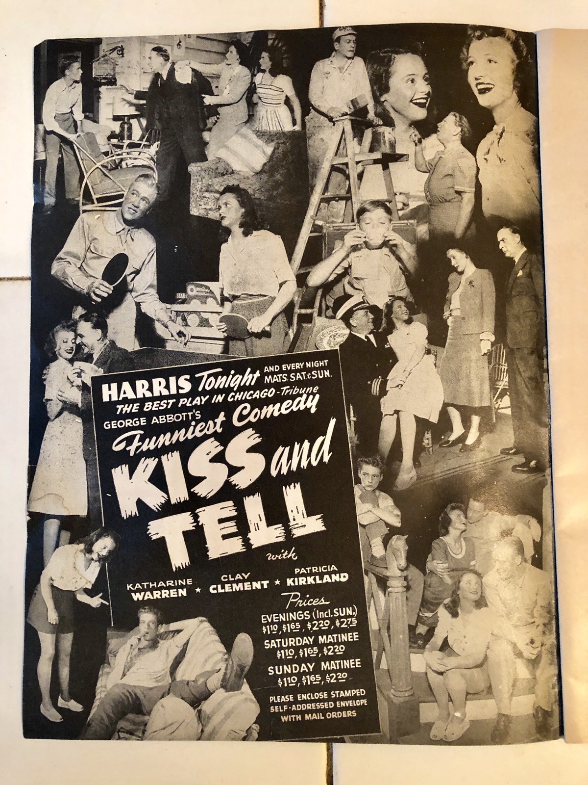 Vintage Chicago Stagebill Good Night Ladies Blackstone Theatre 1942