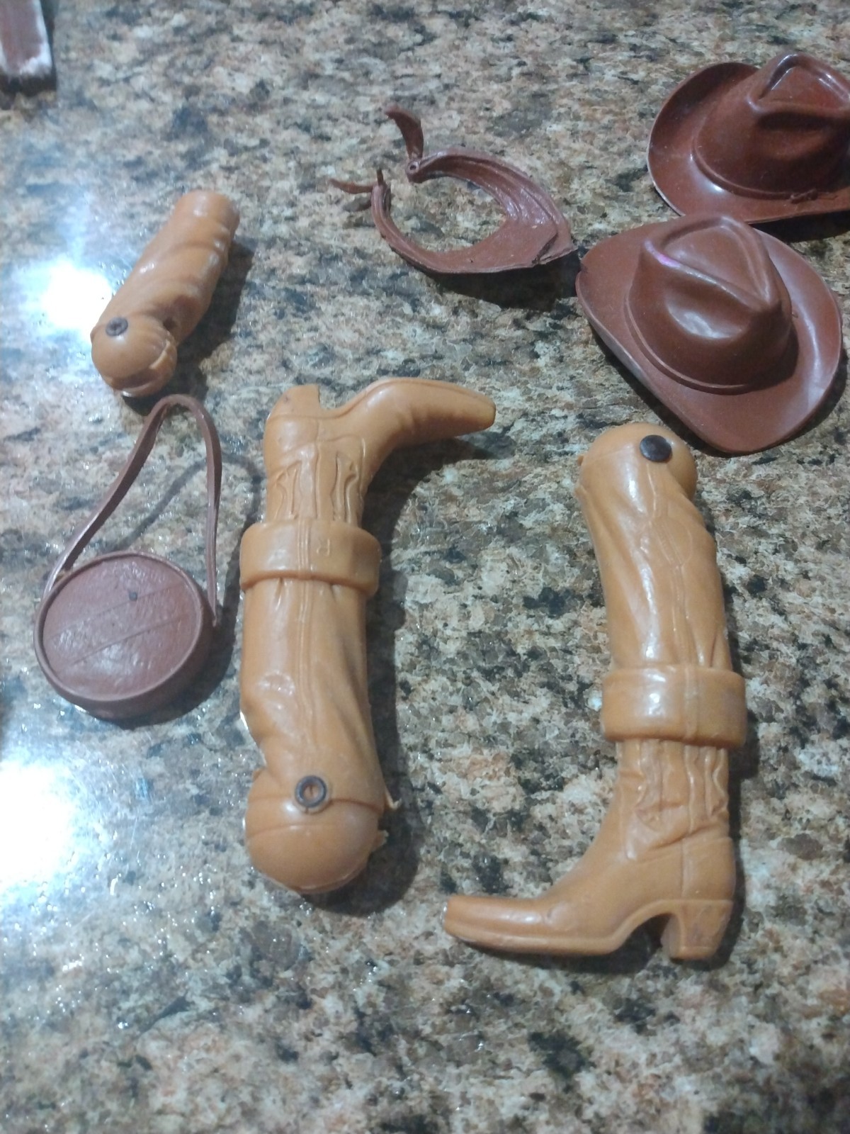 Johnny West Cowboy Western Action Figure Vintage Marx 1965 Damaged Parts Hat