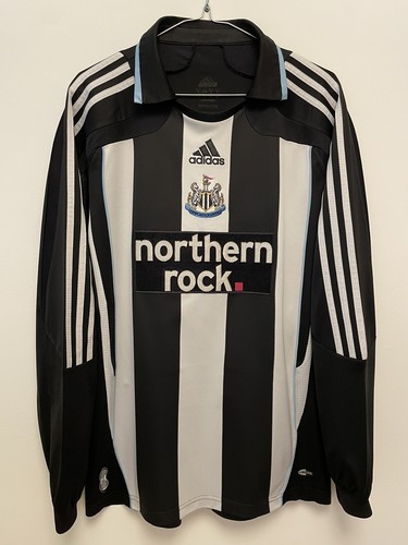 激レアNewcastle United シャツ northern rock 白黒 NEWCASTLE UNITED 2007/08 HOME FOOTBALL SHIRT JERSEY ADIDAS
