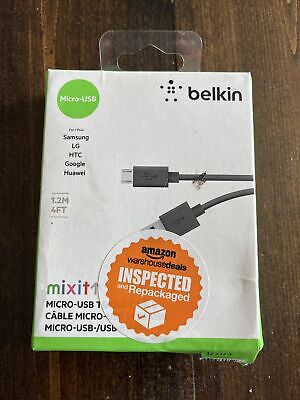 Belkin Mixit Micro-USB To USB Charge Sync Cable  4 Ft Blue