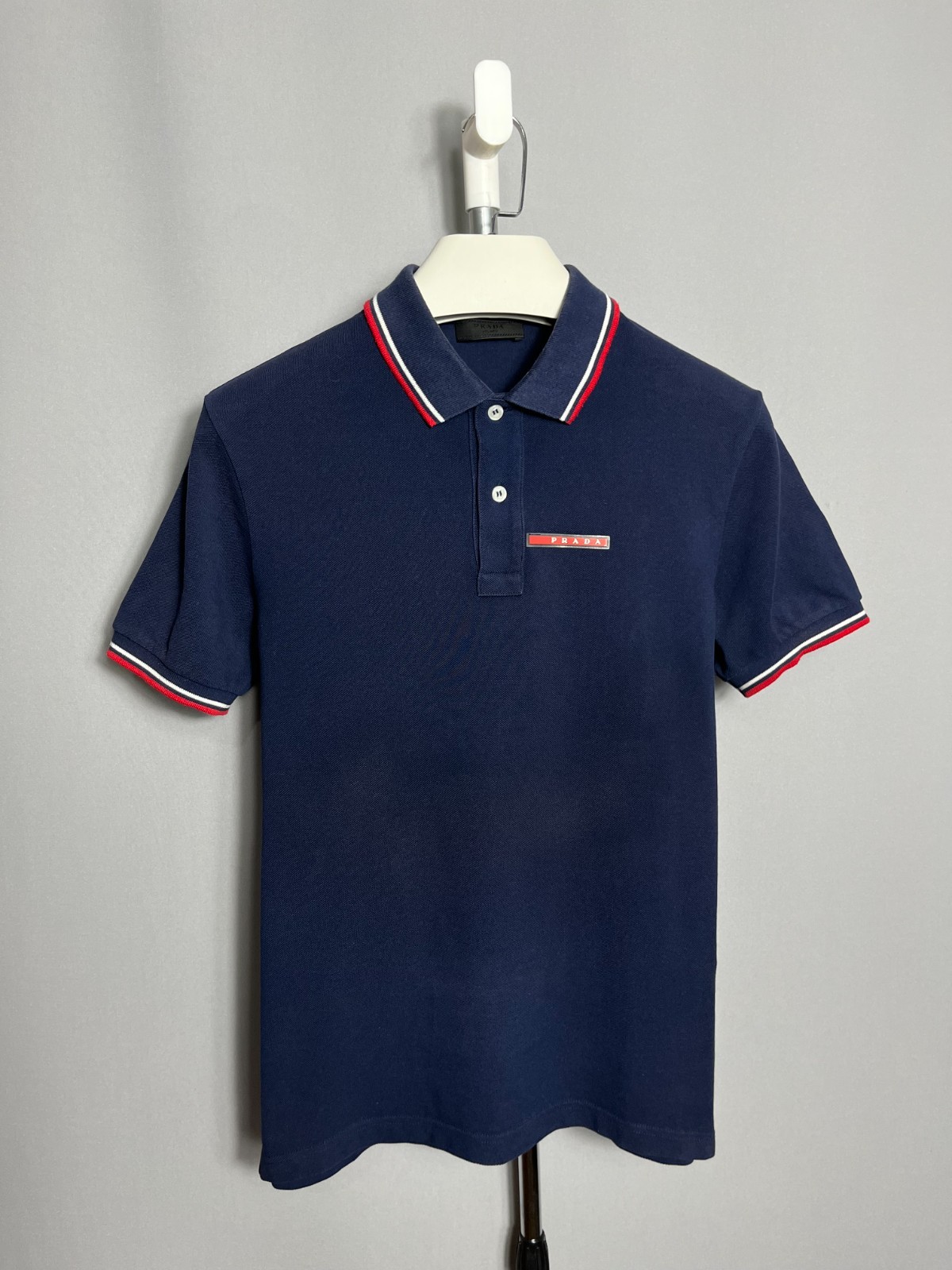 PRADA　プラダ　ポロシャツ　X01UI　XS　ネイビー　半袖　紺 PRADA プラダ ポロシャツ X01UI XS ネイビー 半袖 紺 Navy Short