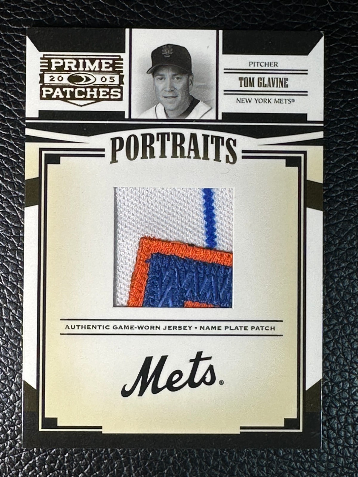 2005 Donruss Prime Patches Portraits Tom Glavine 16/22 Patch