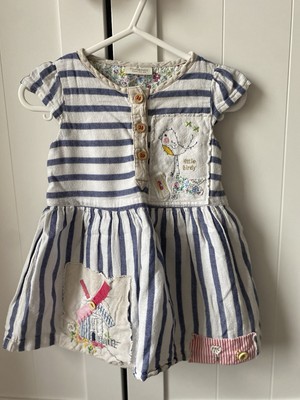 Baby Girls Cute 9-12 Months Next Little Birdy Print Dress Summer 100% Cotton