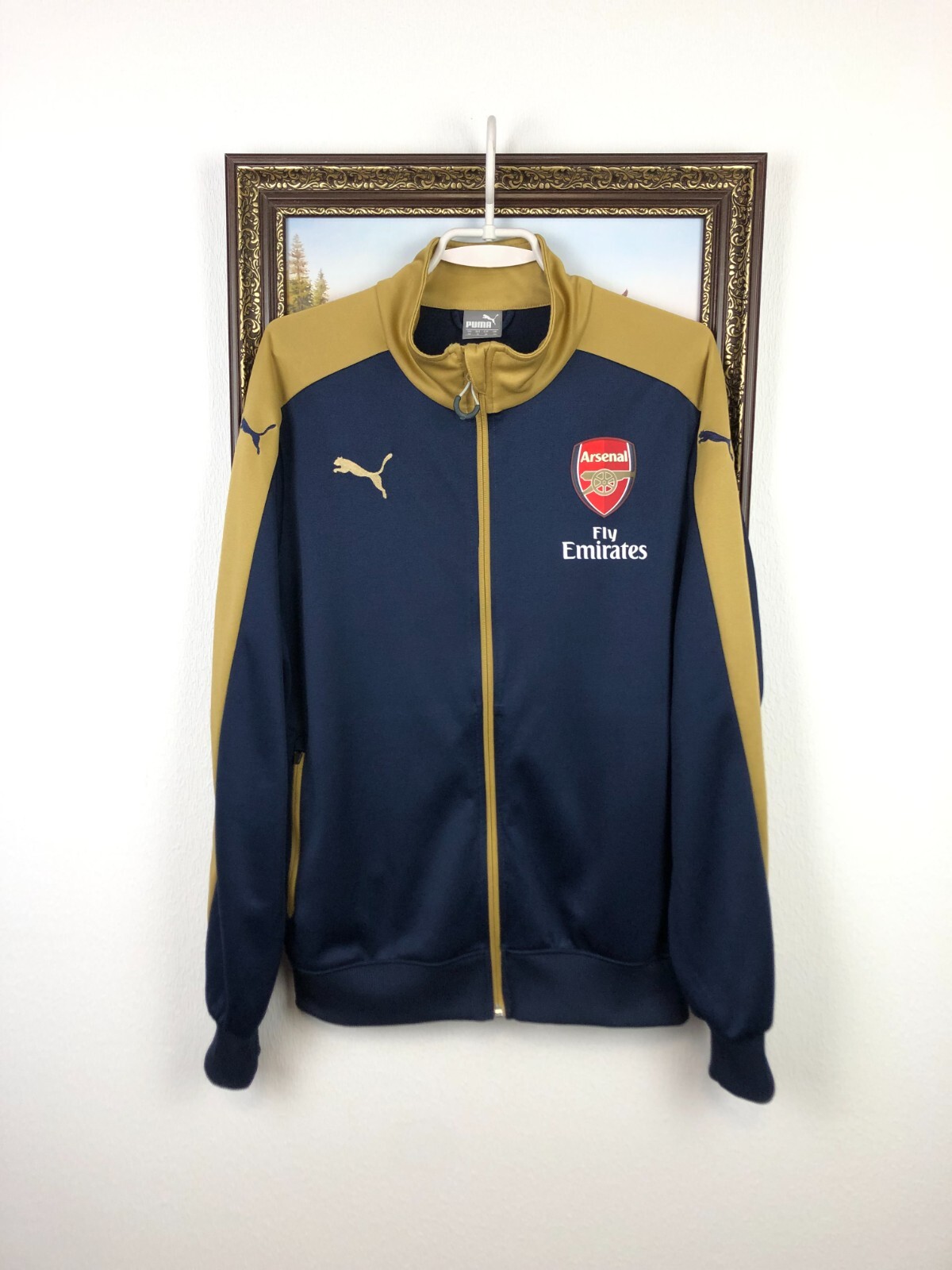 Arsenal Puma Football Jacket Soccer Track Top Mens Rare Hype