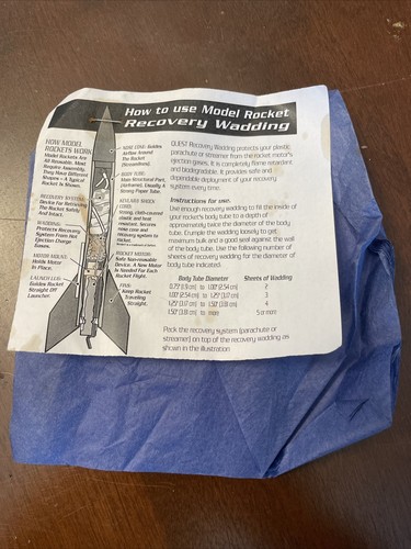 Quest Vortex Model Rocket Starter Kit Set Model 5736 Aerospace Flying