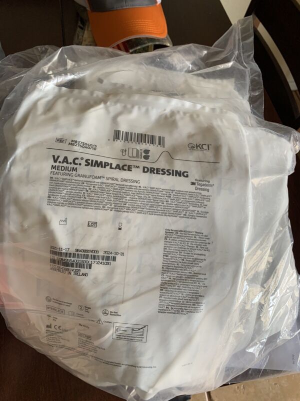 KCI V.A.C. Granufoam Dressing Simplace Wound Vac Medium M8275040/5~ 5 Pack New