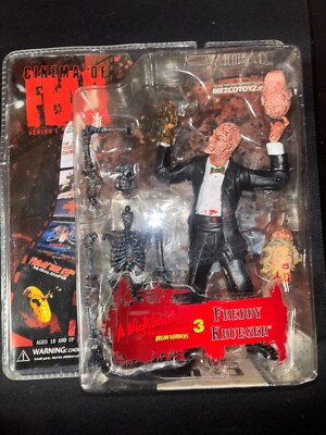  Mezco Cinema Of Fear  Series 1 Nightmare On Elm Street 3 Dream Warriors Freddy