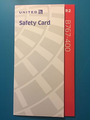 UNITED AIRLINES SAFETY CARD--767-400 REV#2