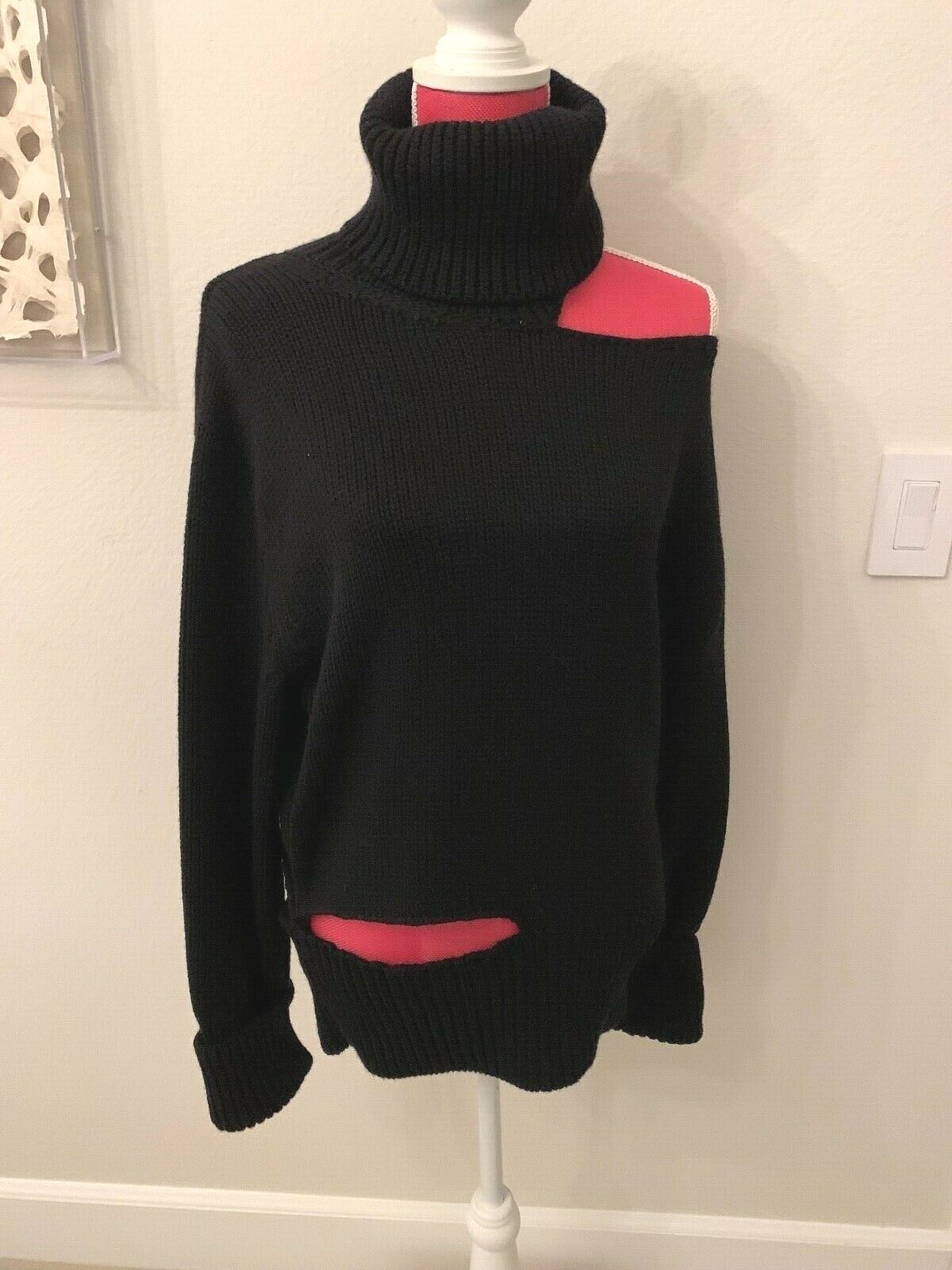 MONSE WOOL OVERSIZED CUT OUT SWEATER BLACK RARE SOLD OUT NEW MONSE WOOL OVERSIZED CUT OUT SWEATER BLACK RARE SOLD OUT NEW