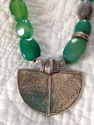 SILPADA - N3250 - Agate Brass Labradorite SS 