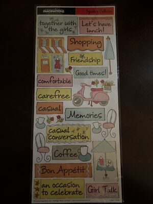 Creative Imaginations Girl Time Signature Collection Signs Stickers JUMBO
