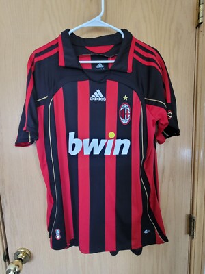 06-07 Adidas AC Milan Kaka 22 Home Retro Football/Soccer Jersey Large