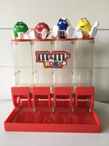 mars mm m&m world candy 4 dispenser Green Girl Red Blue Yell