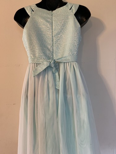 Bonnie Jean Girls Dress Size 14 Mint Green Formal Easter Pearl Rhinestone