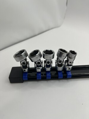 MAC Tools USA 5pc MU6 1/4  Drive Swivel Universal Socket Set, 6 Pt. 8-14mm Range