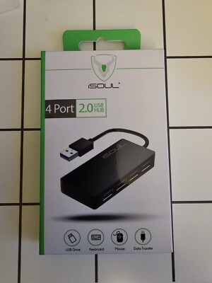  USB Hub, 4-Port Ultra-Slim 2.0 Hub Portable High speed Expansion... 