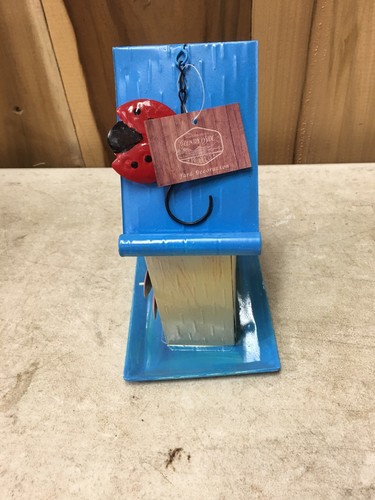 Blue Metal Birdhouse