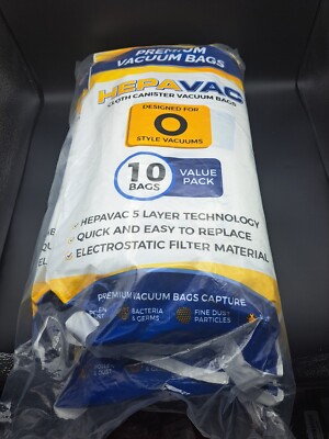 Veva: HepaVac Cloth Canister Vacuum Bags- O Style (KEOCLOTH-30) 30 Pack