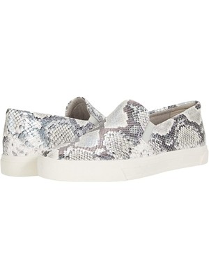 NATURALIZER Womens Gray Snake Aileen Toe Slip On Leather Athletic Sneakers 6 M