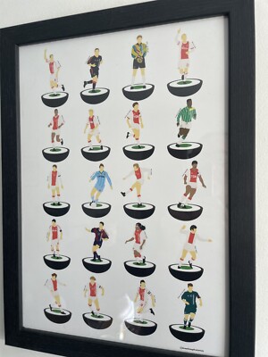 Ajax  Legends  A3 Football Art Print.Retro kits