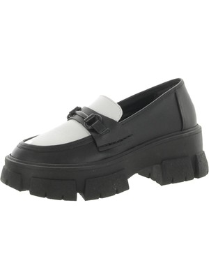 STEVE MADDEN Женские черные туфли на платформе 1-1/ 2 из натуральной кожи Trifecta, повседневные, 10 М