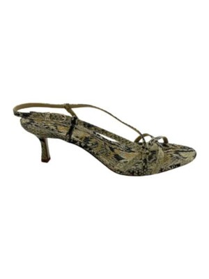 

SAM EDELMAN Женские бежевые кожаные сандалии с пяткой на пятке под змеиный носок Judy Toe, 9 м, Бежевый, H0267S1
