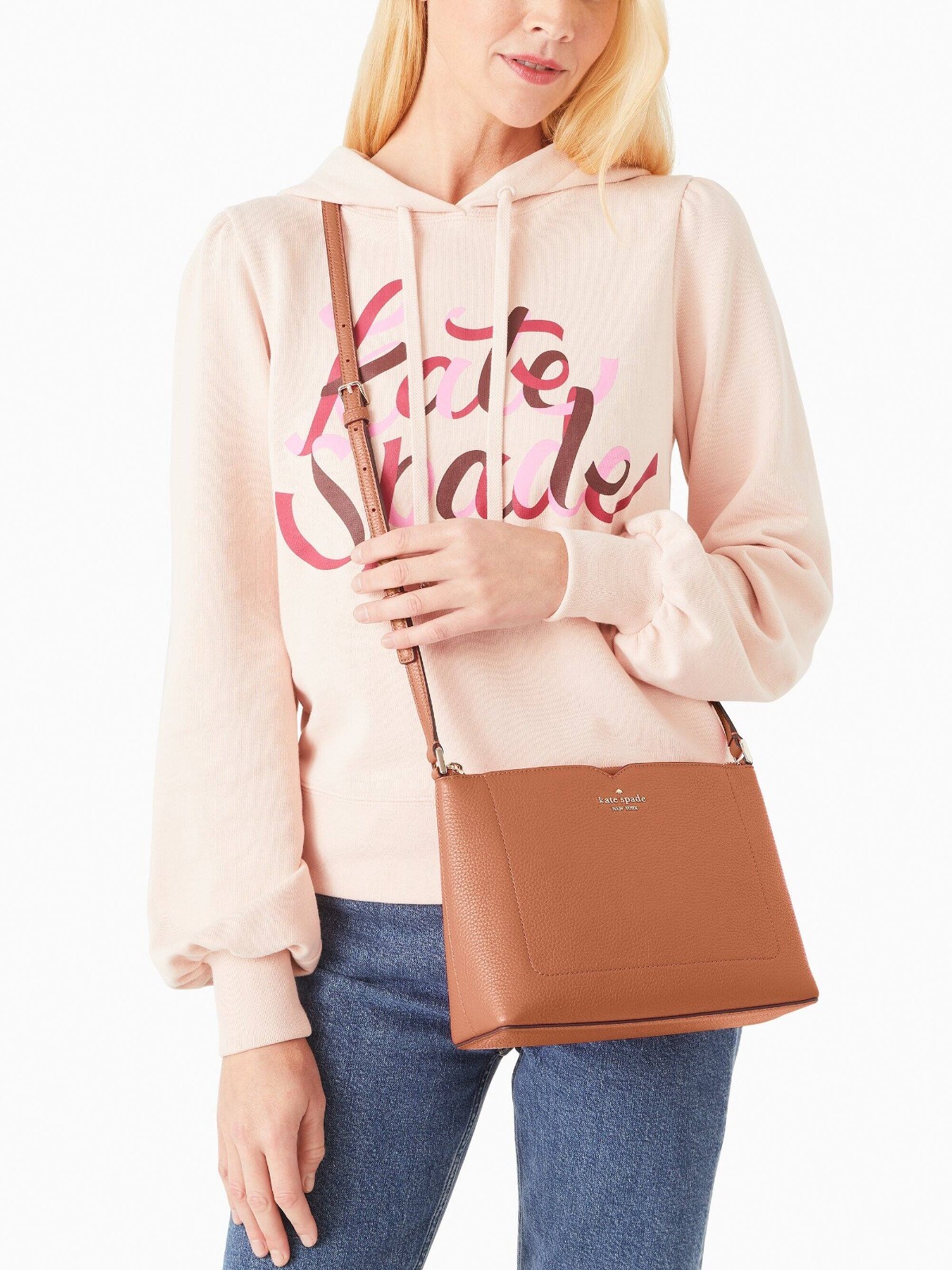 NWB Kate Spade Harlow Crossbody Brown Pebbled Leather NWB Kate Spade Harlow Crossbody Brown Pebbled Leather