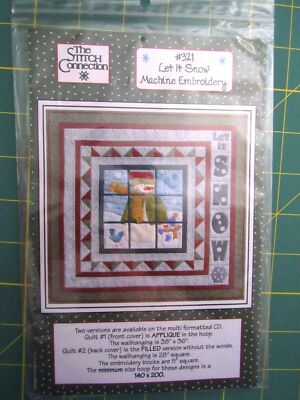 The Stitch Connection ''Let It Snow'' Machine Embroidery Design CD