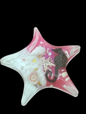 Magnet- Star Shape- Sea Life -Crab- Seahorse  Shells- pink white