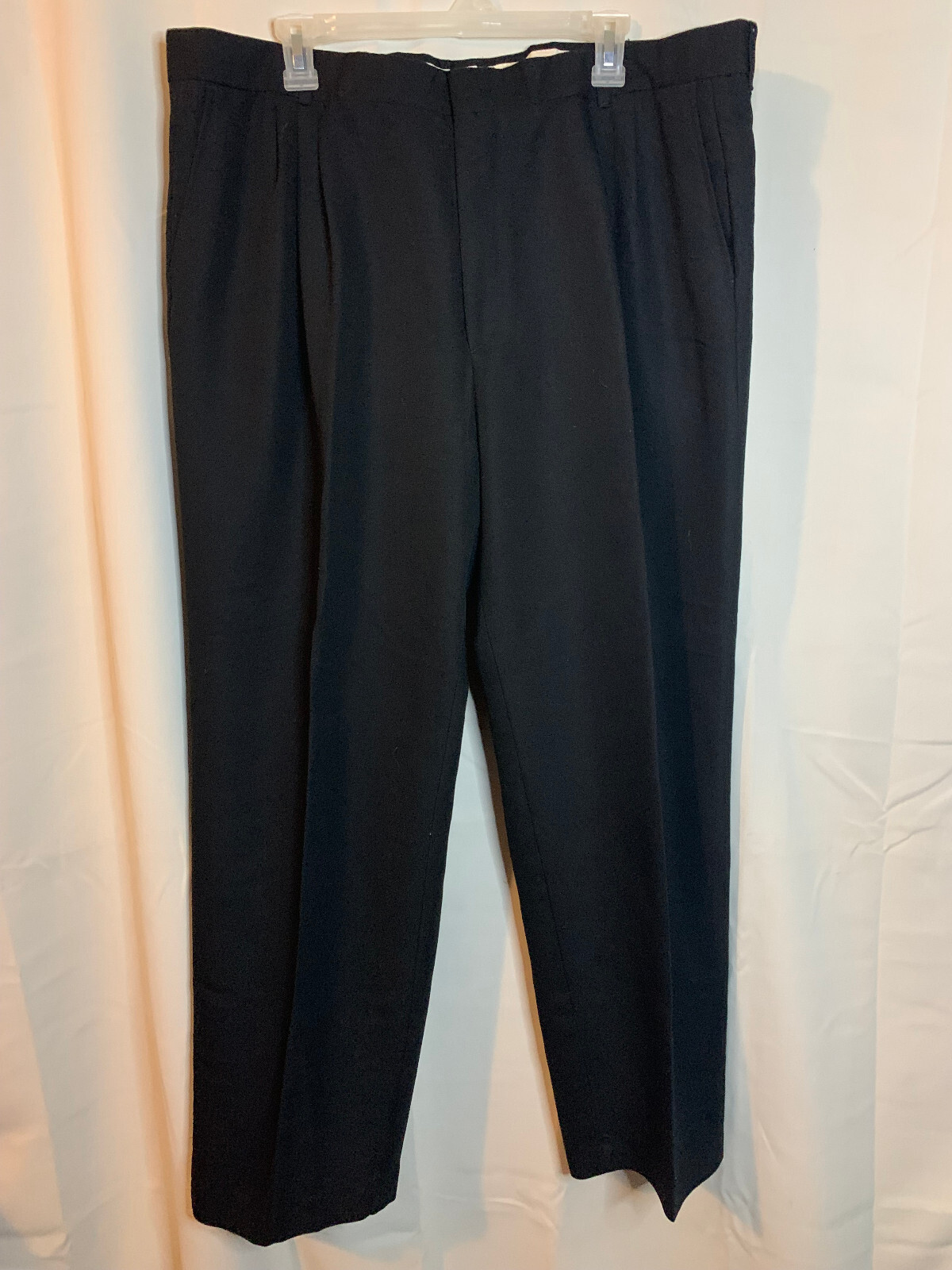 Men's Impact Size 40 x 30.5 - Black Pleated Dress Pants - EF