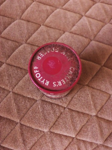 VINTAGE SIMPLE CARTER'S RYTOFF INK ERASER ADVERTISING CAN ~ NICE GRAPHICS