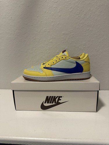 Pre-owned Jordan Nike X Travis Scott Wmns Air  1 Low Og Sp Dz4137-700 “canary” Men's Size 8 In Yellow