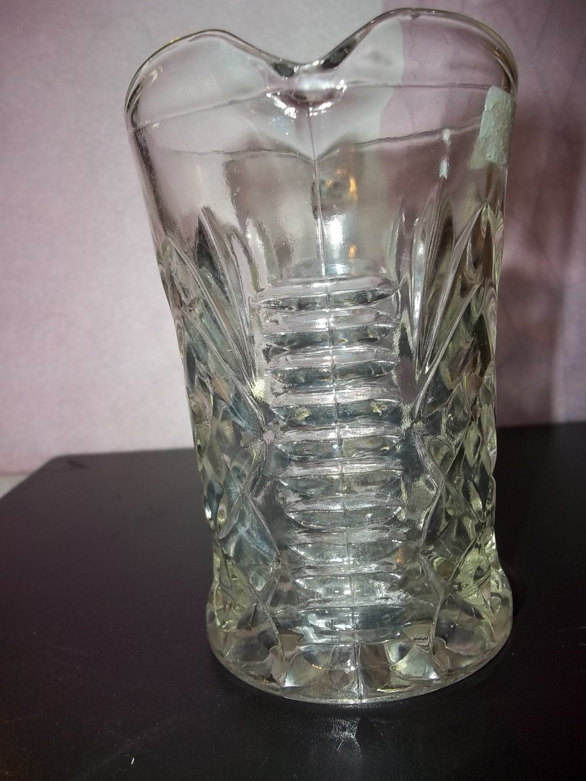 Cut Glass Pitcher 5 inches tall Vintage