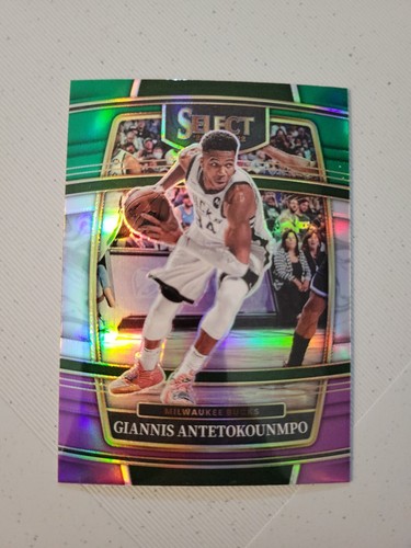 2021-22 Panini Select #35 Giannis Antetokounmpo GREEN WHITE