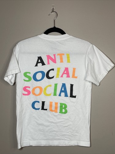 Anti Social Social Club Rainbow Logo T-Shirt White Size