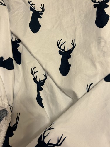 Sweet Jojo Designs Blue Stag Fitted Crib Sheet - Standard Crib/Toddler/Lot Of 2