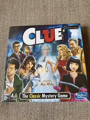 Hasbro Clue Game; Incudes The Ghost Of Mrs. White; Compatible With Alexa (2020)