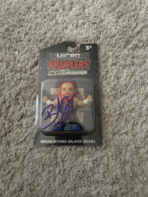 Micro Brawlers Brian Myers F*cked Up Edition Black Gear WWE Impact MWFP Signed