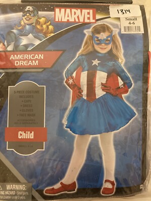 Marvel American Dream Girls Halloween Costume Size Small