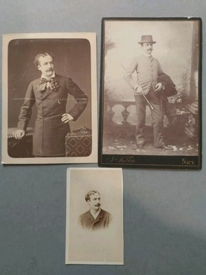 Lot CDV Baron d'Ezpeleta, Photo XIXe, Carolus-Duran, Espelette, Noblesse basque