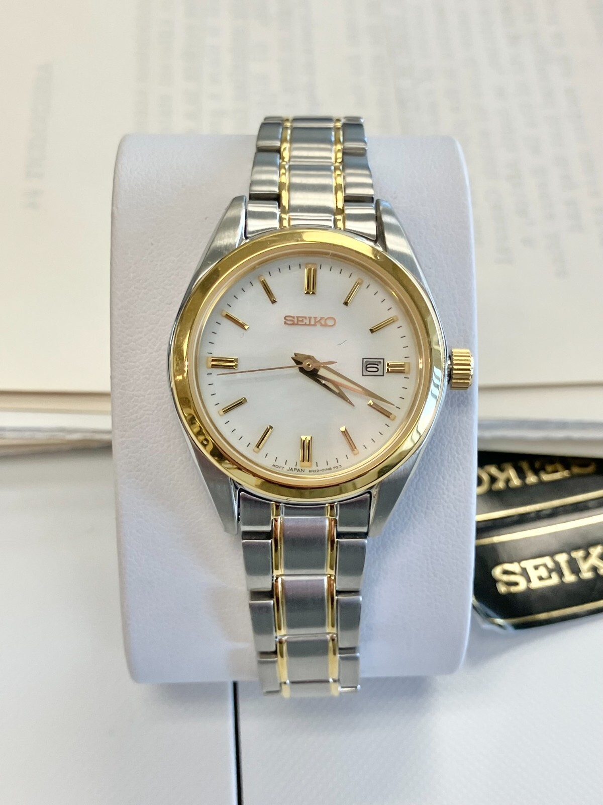 アナログ腕時計 SEIKO | Quartz White Dial Two-tone Ladies Watch SUR636P1 Seiko White Women's Watch - SUR636P1 | eBay