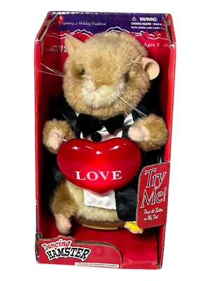 2002 VTG Gemmy Dancing Hamster -I Dance To Love- Does Work But Needs batteries