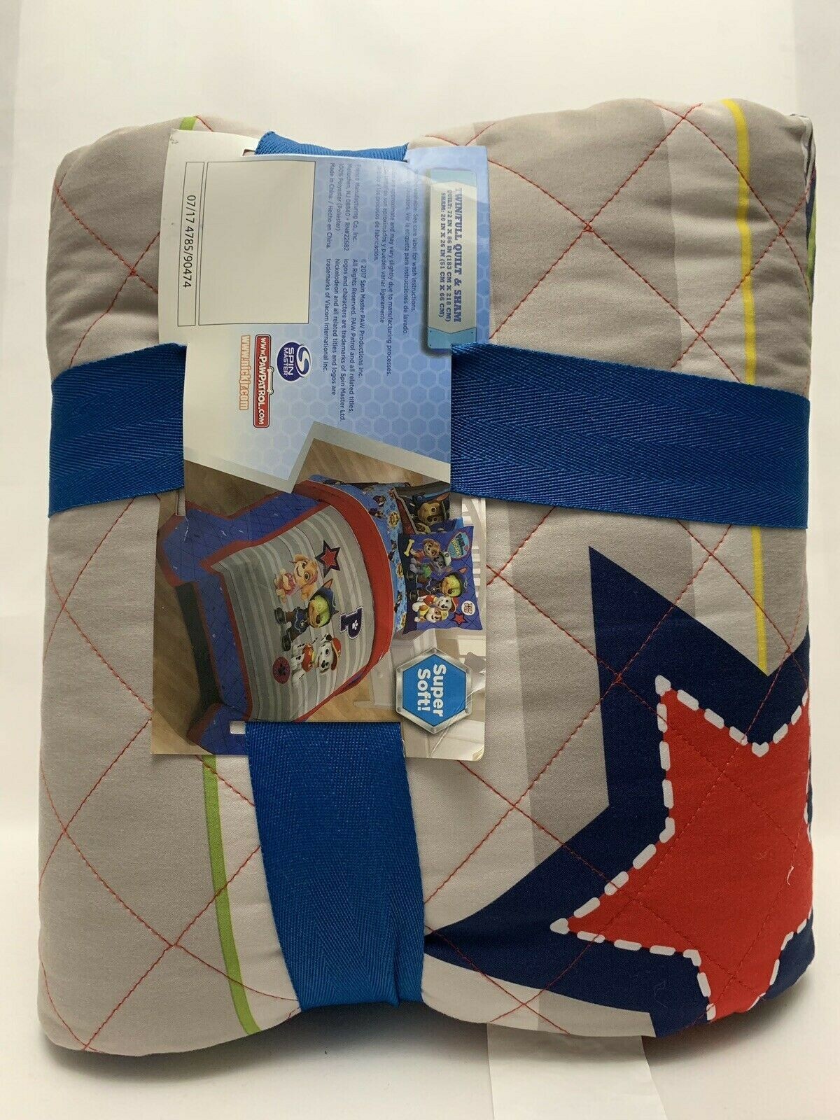 NEW Paw Patrol Twin / Full Quilt & Sham 72 x 86