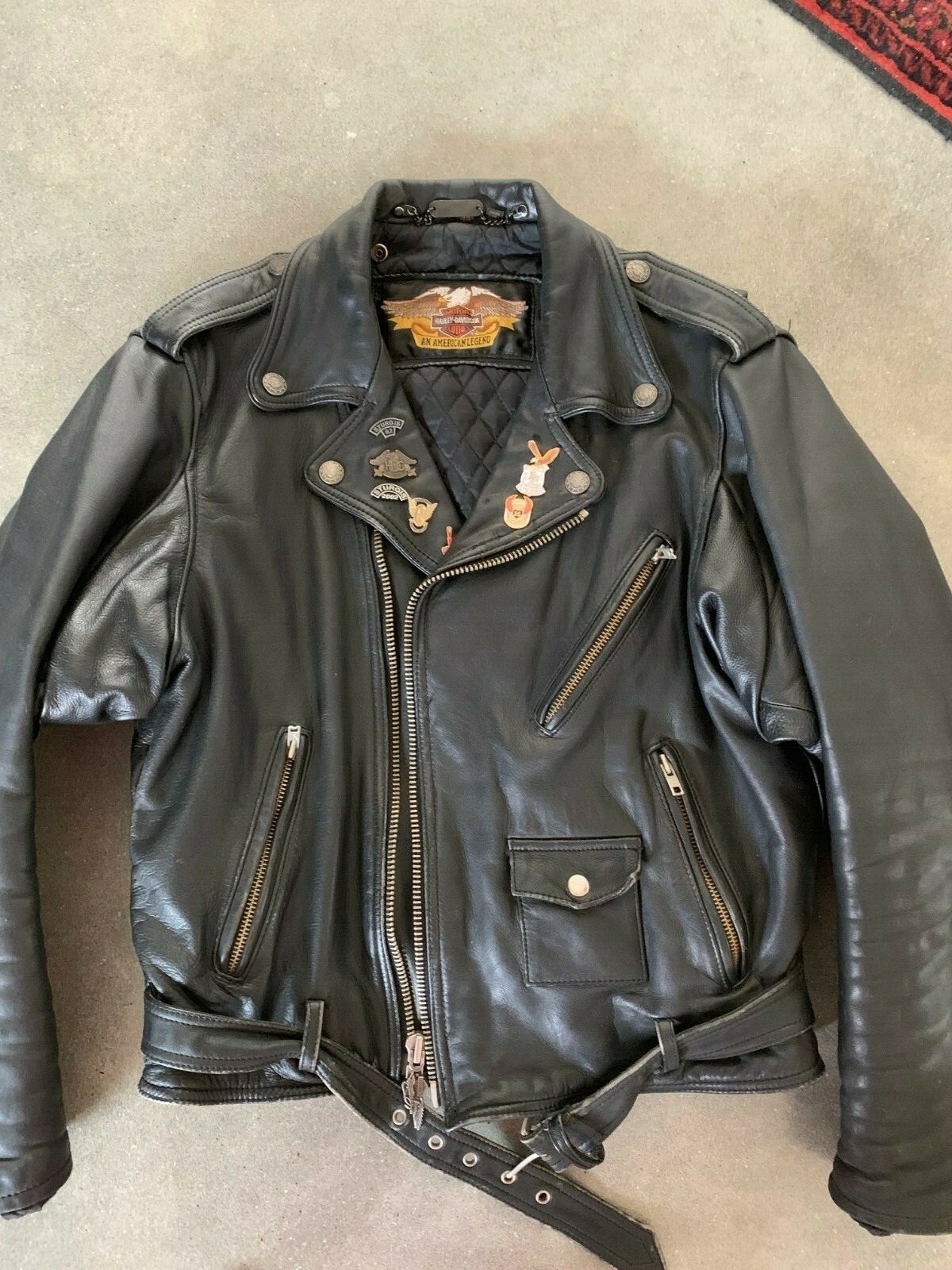 HARLEY DAVIDSON LEATHER JACKET SIZE 44 OR WOMENS SIZE 10-12 HARLEY DAVIDSON LEATHER JACKET SIZE 44 OR WOMENS SIZE 10-12