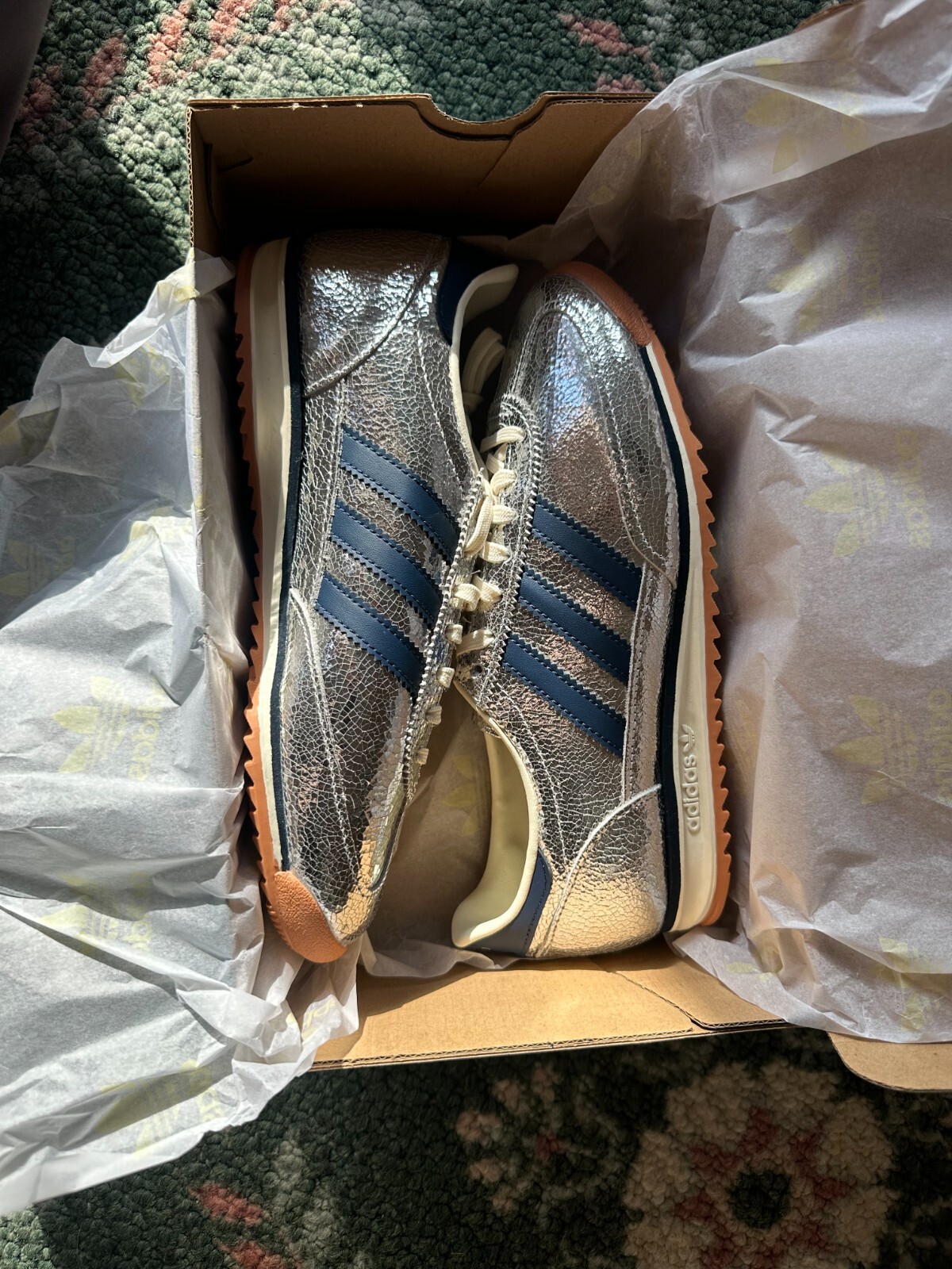 Adidas Originals SL 72 OG Silver metallic/Navy JH8654 Unisex Adidas Originals SL 72 OG Silver metallic/Navy JH8654 Unisex