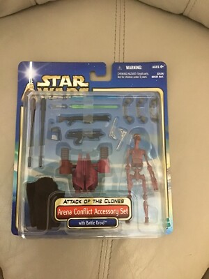 Star Wars Attack of the Clones: Arena Conflict Accessory Set Hasbro 2002 Sealed