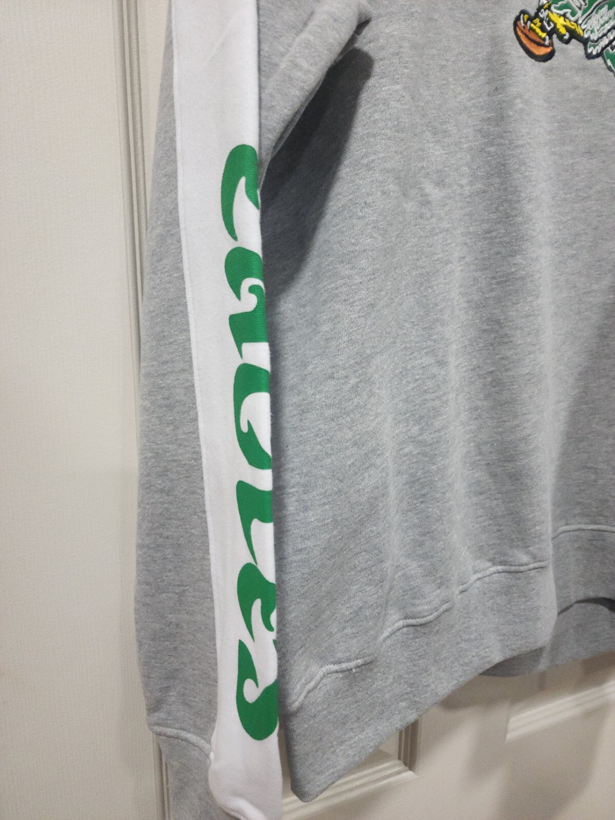 Philadelphia Eagles Starter Crewneck Sweatshirt Retro Gray Kelly Green Mens XL