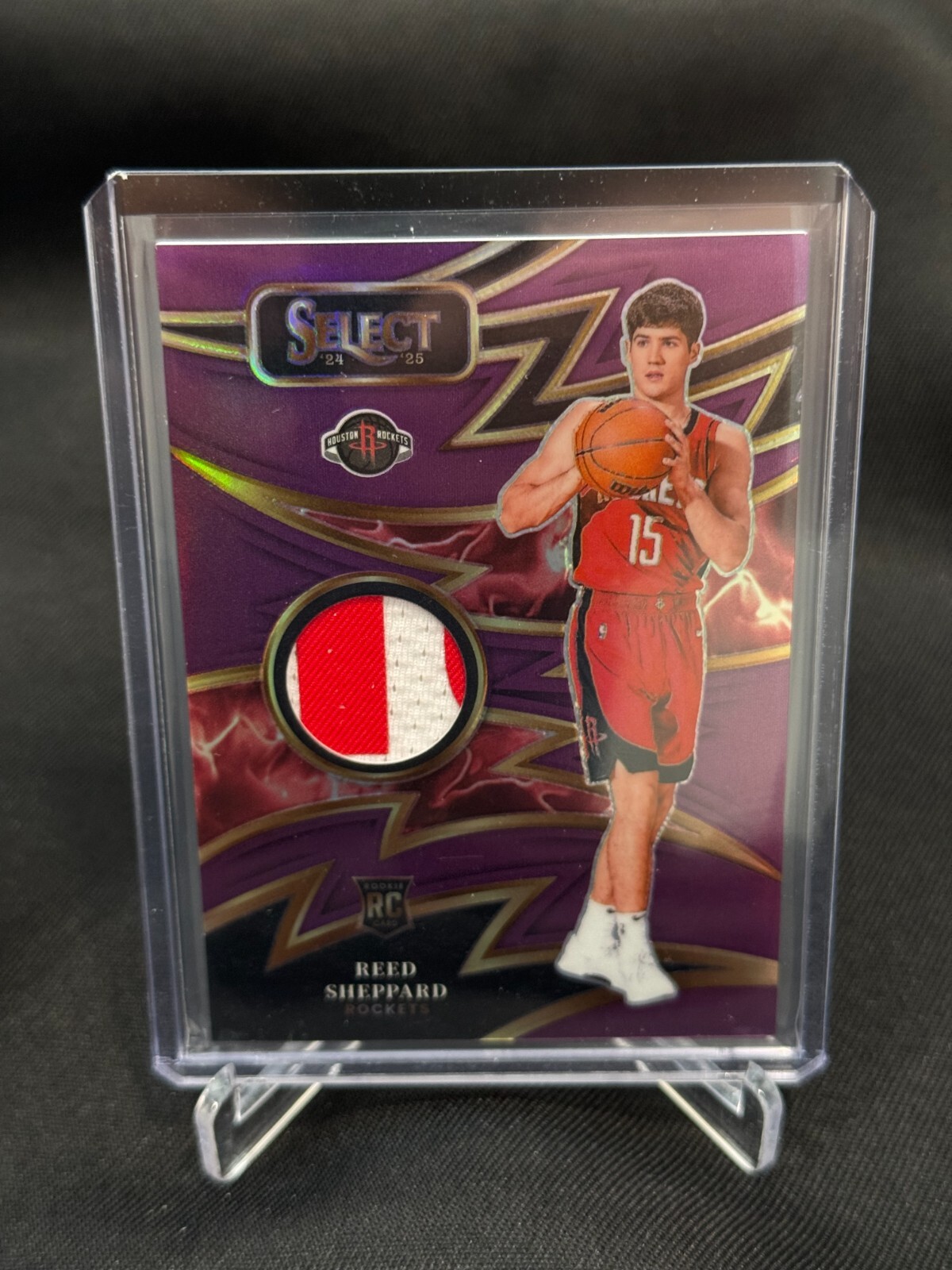 2024-25 Panini Select REED SHEPPARD Spark Patch Purple Prizm