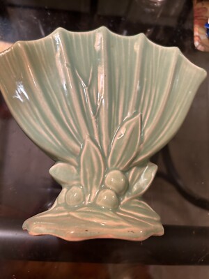 Vintage McCoy Pottery Fan Vase