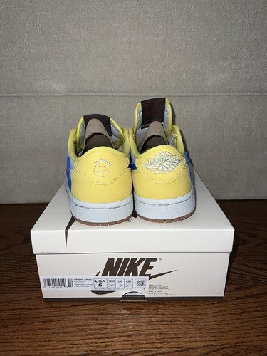Pre-owned Jordan Travis Scott X Air  1 Retro Og Sp Low Canary Dz4137-700 Us Size 6w/4.5m✅ In Yellow